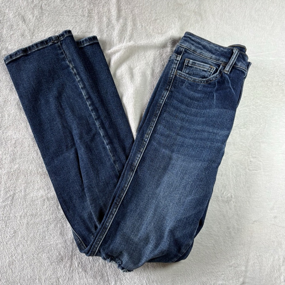flying monkey Women's Jeans Distressed Size 29 Medium Wash Stretch , tapered Cut